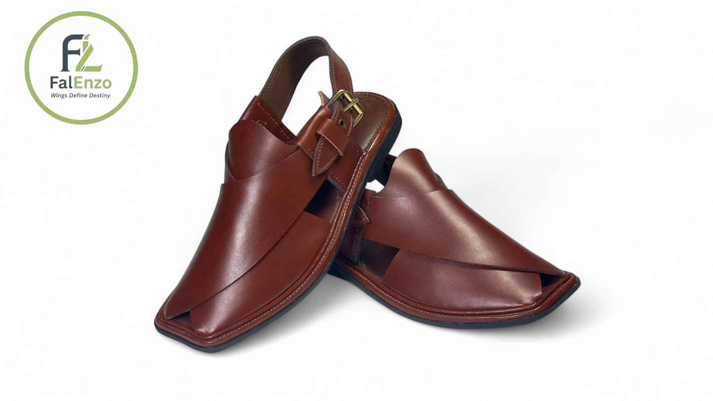 Traditional Mustard Gol T Charsadda Chappal