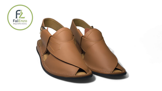 Light Mustard Gogo Charsadda Chappal – Classic Design