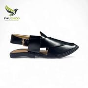 Black Smart Zalmi Chappal – Stylish & Comfortable
