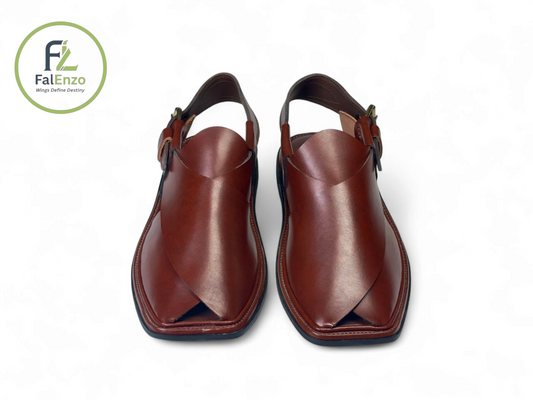 Traditional Mustard Gol T Charsadda Chappal