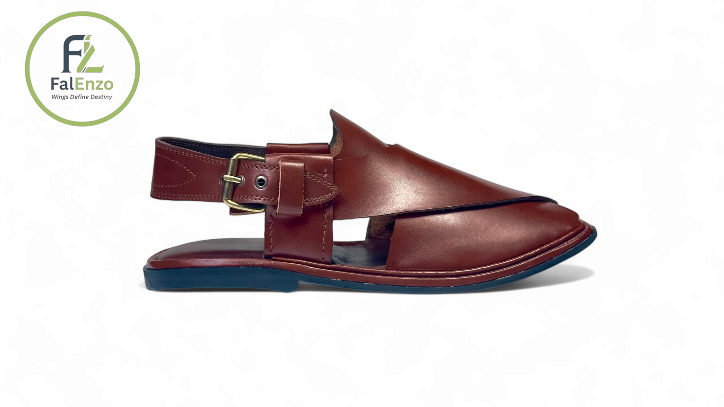 Traditional Mustard Gol T Charsadda Chappal