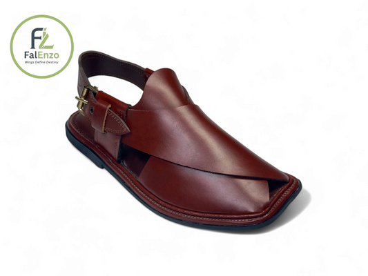 Traditional Mustard Gol T Charsadda Chappal