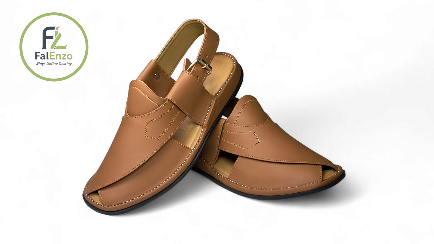 Light Mustard Gogo Charsadda Chappal – Classic Design